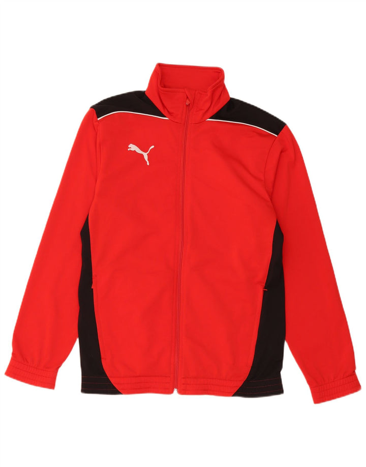 Giacca da tuta da ragazzo PUMA 13-14 anni Poliestere color block rosso