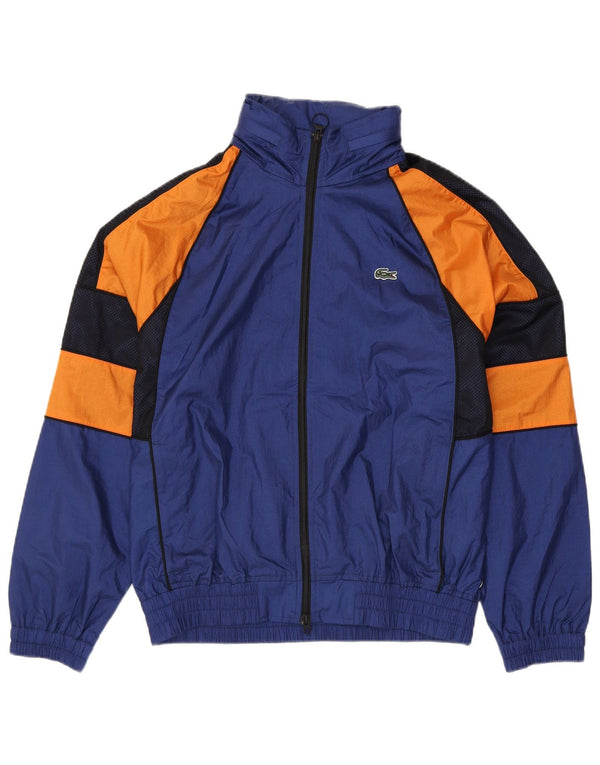 LACOSTE Giacca da tuta da uomo grande in poliammide color block blu navy