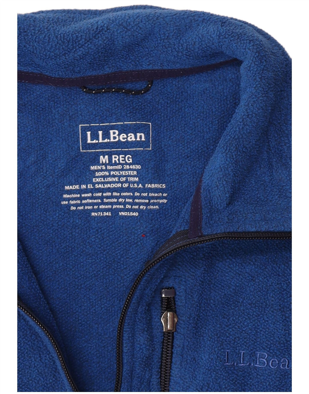 Giacca in pile da uomo L.L.Bean UK 38 Poliestere blu medio