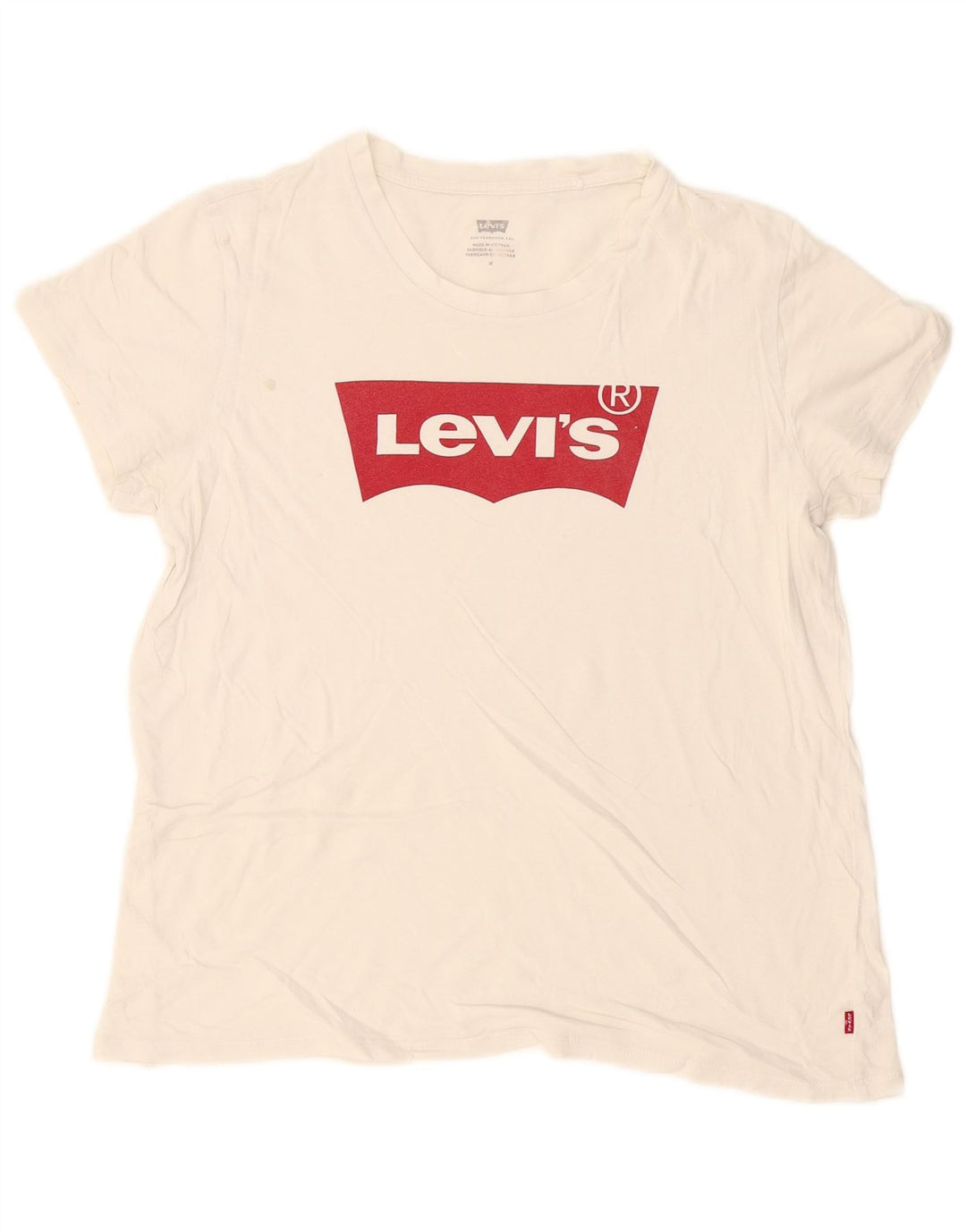 T-shirt grafica da donna Levi's Top UK 14 Medium White