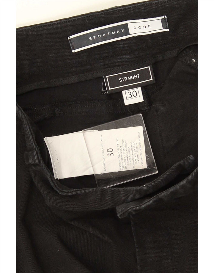 Jeans dritti da donna Sportmax W30 L32 cotone nero