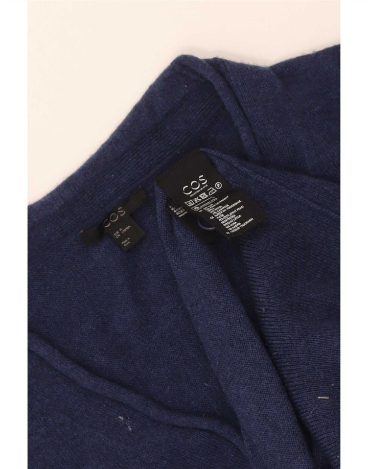 Maglione cardigan da donna Cos UK 14 Lana blu navy medio