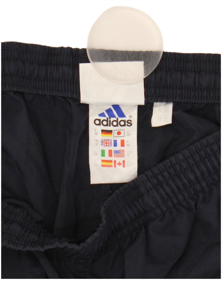Pantaloncini sportivi Adidas da donna UK 12 medio blu navy poliestere