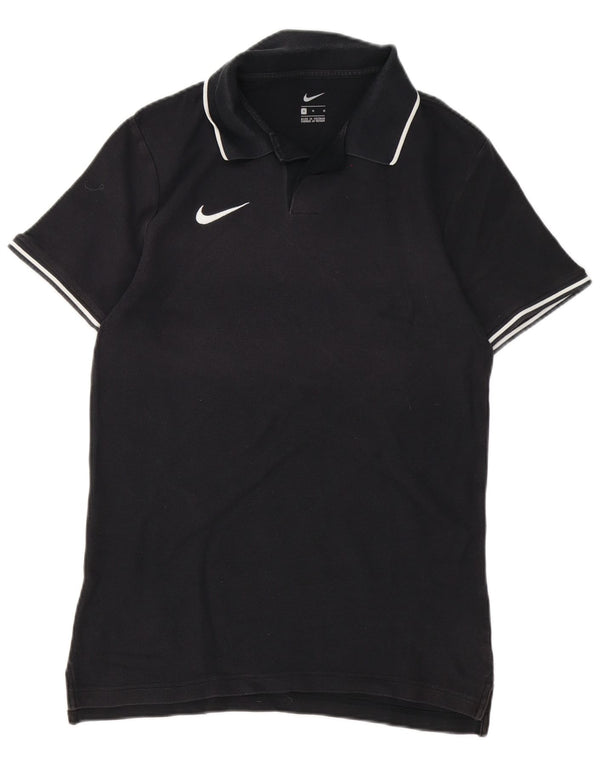 Polo Nike da uomo in cotone a righe nere medie