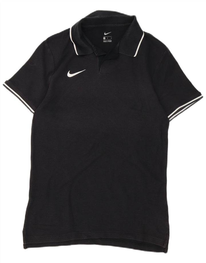 Polo Nike da uomo in cotone a righe nere medie