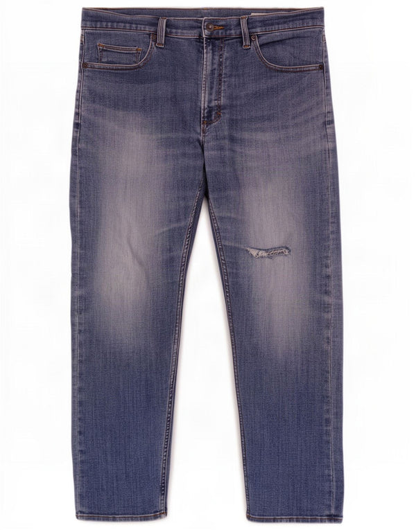 Jeans affusolati da uomo Marks & Spencer W34 L29 cotone blu