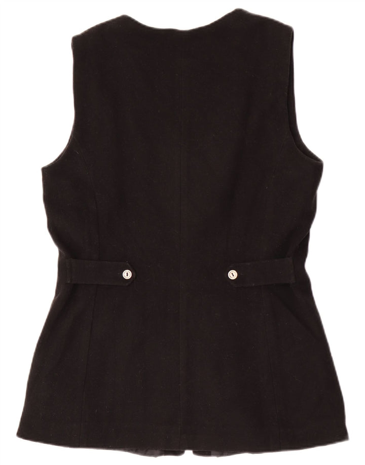 Gilet da donna vintage EU 36 piccolo acrilico nero