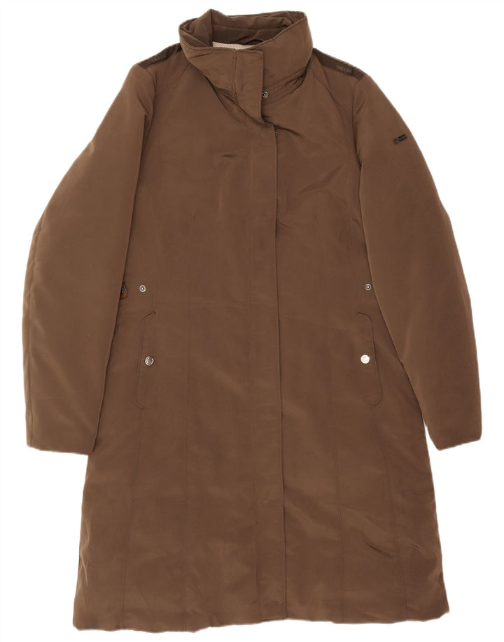 Cappotto imbottito oversize da donna Geox UK 10 piccolo poliestere marrone