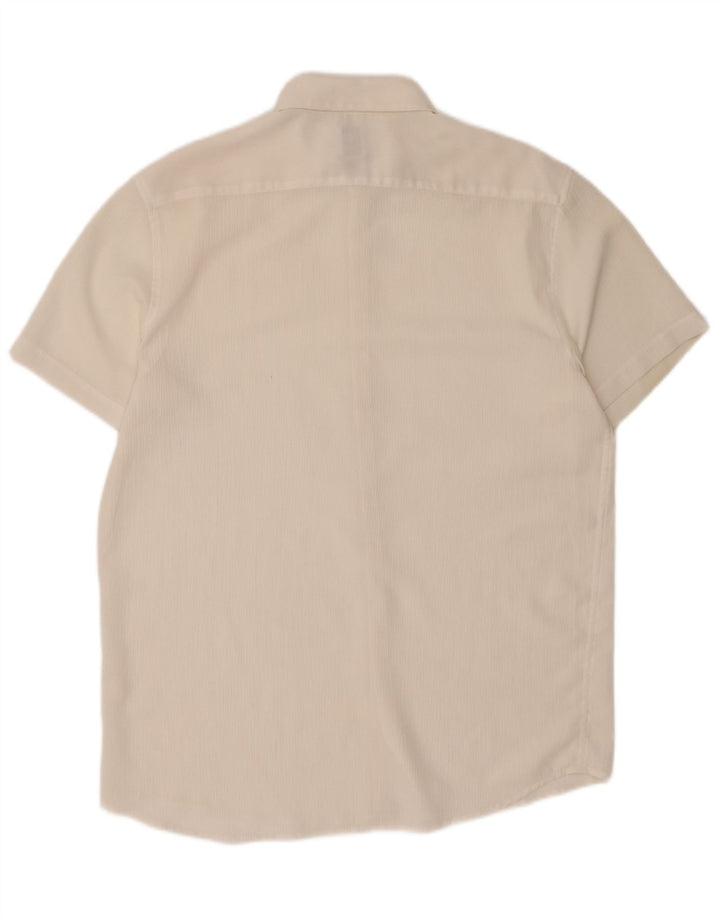 ZARA Mens Regular Fit Short Sleeve Shirt XL Off White Vintage Zara and Second-Hand Zara from Messina Hembry 