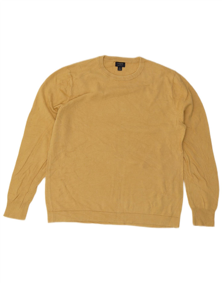J. Crew Maglione girocollo da uomo piccolo in cotone giallo