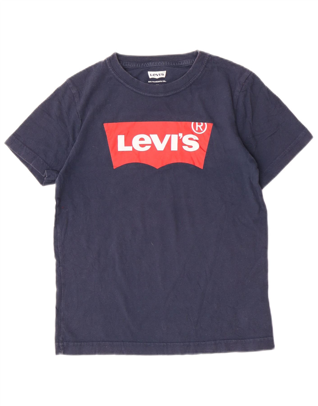 T-shirt grafica regolare da ragazzo Levi's Top 9-10 anni in cotone blu navy