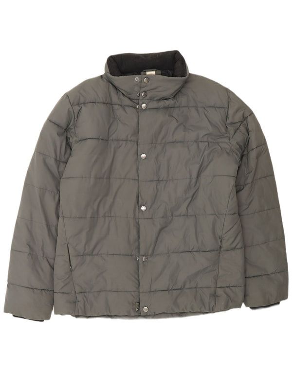 Giacca imbottita con cappuccio da uomo LOTTO UK 42 XL Poliestere grigio