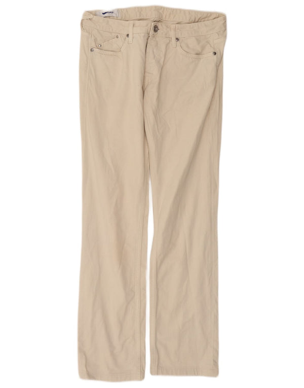 Pantaloni casual dritti da uomo Gas W33 L31 in cotone beige
