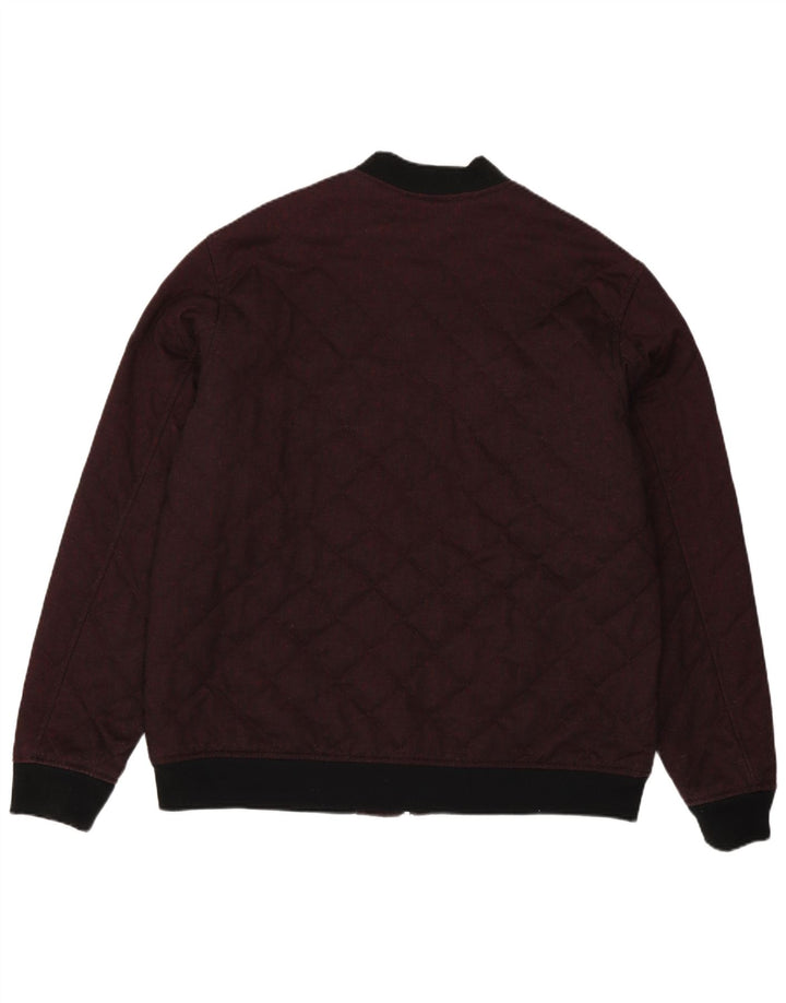Giubbotto bomber trapuntato da uomo Zara UK 44 2XL Borgogna