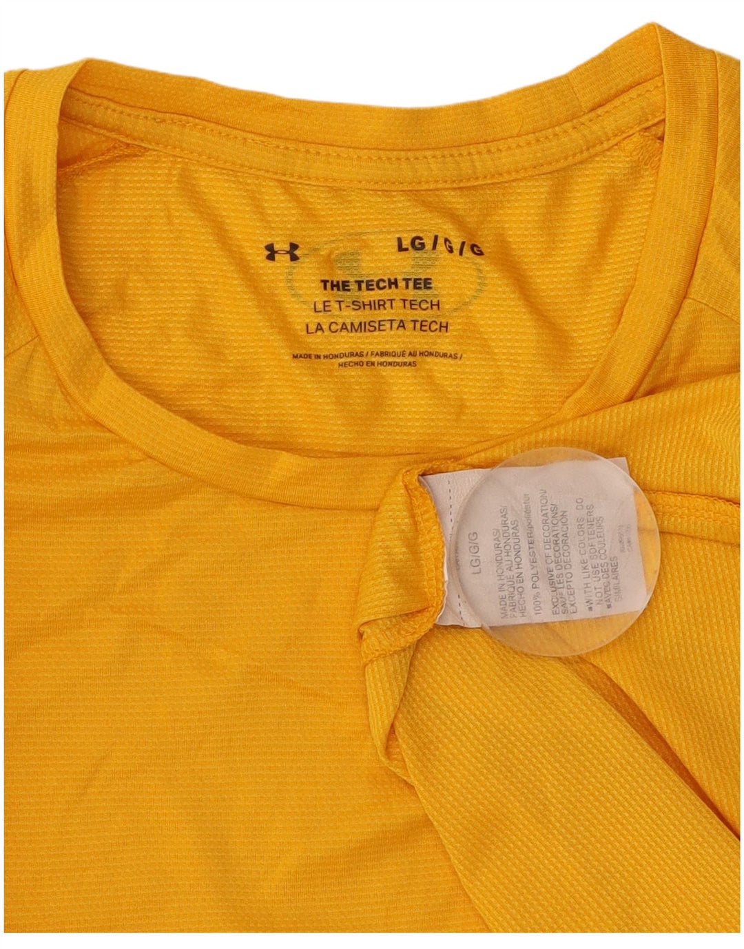 T-shirt da uomo UNDER ARMOUR Top grande giallo in poliestere