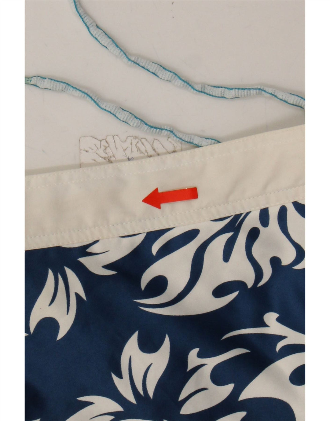 INVICTA Mens Swimming Shorts IT 52 XL Navy Blue Floral Polyester Vintage Invicta and Second-Hand Invicta from Messina Hembry 