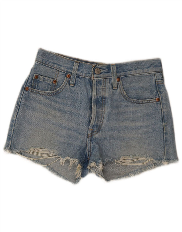 Pantaloncini di jeans Levi's 501 da donna W24 XS Blu