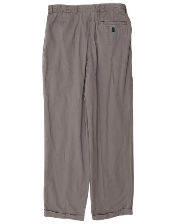 Pantaloni chino vintage da uomo con pegged IT 46 Small W29 L30 in cotone grigio