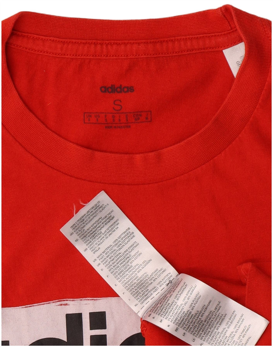 T-shirt grafica da uomo ADIDAS Top piccola rossa in cotone