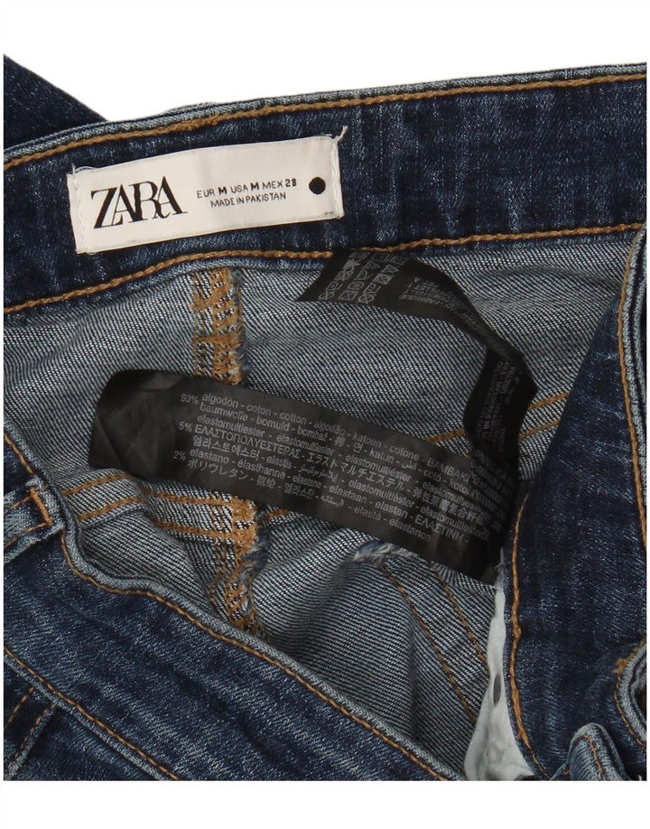 Gonna maxi in denim da donna Zara media W28 in cotone blu navy