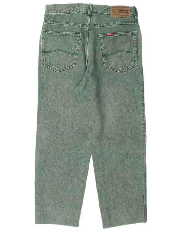 CARRERA Jeans Cropped a Vita Alta da Uomo IT 50 Large W34 L25 Cotone Verde
