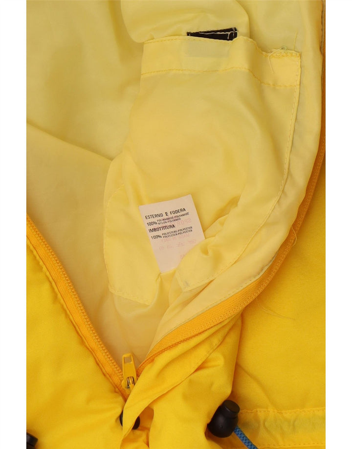Giacca imbottita con cappuccio vintage da uomo IT 48 Poliammide color block giallo medio