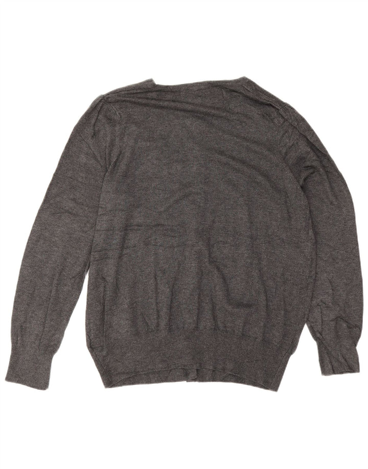 Maglione cardigan da donna Marks & Spencer UK 20 2XL Viscosa grigia