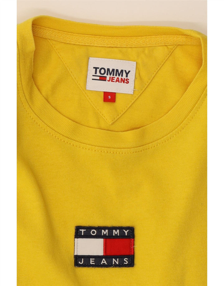 TOMMY HILFIGER Mens T-Shirt Top Small Yellow Cotton Vintage Tommy Hilfiger and Second-Hand Tommy Hilfiger from Messina Hembry 