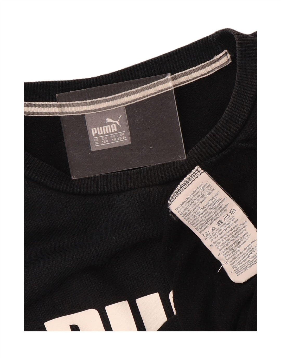 Felpa grafica PUMA per ragazze 13-14 anni in cotone nero