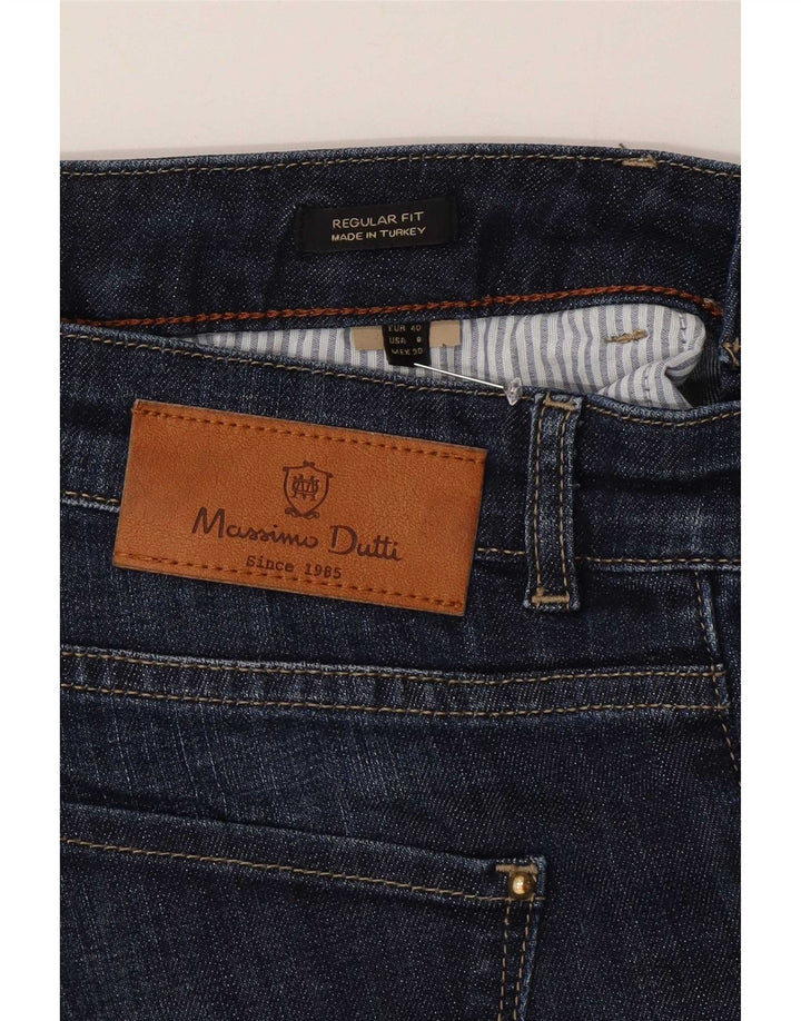Jeans dritti da donna Massimo Dutti EU 40 medio W30 L31 blu navy