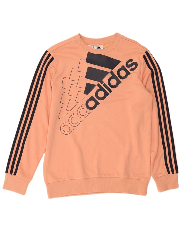 Felpa grafica Adidas da ragazzo 13-14 anni in cotone rosa