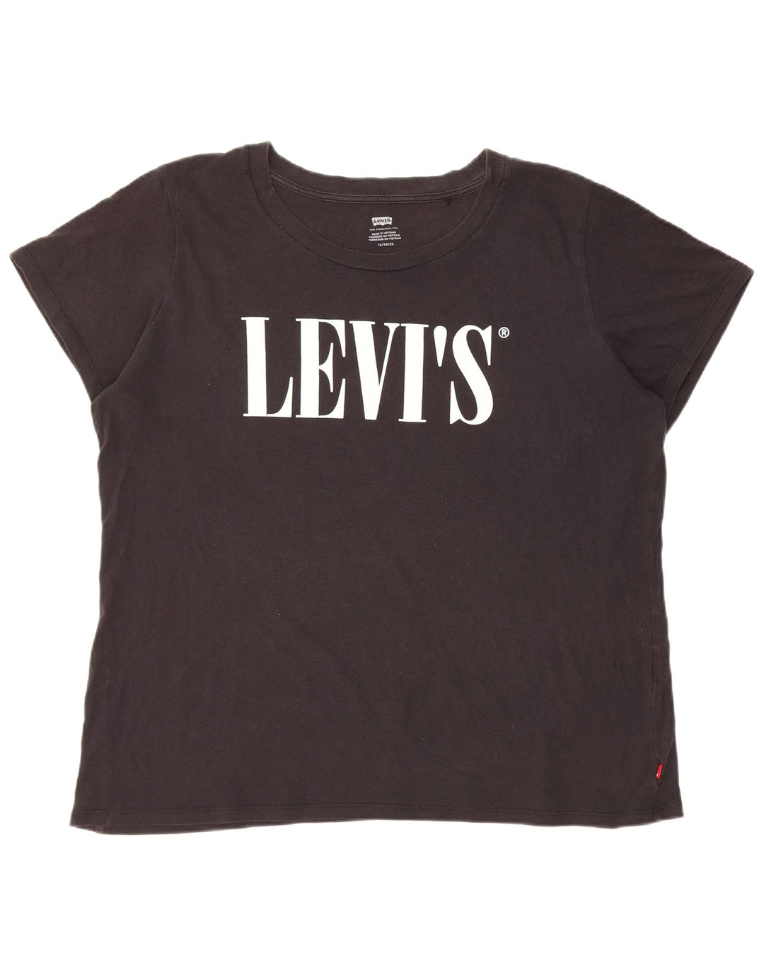 T-shirt grafica da donna Levi's Top UK 18 XL Nera