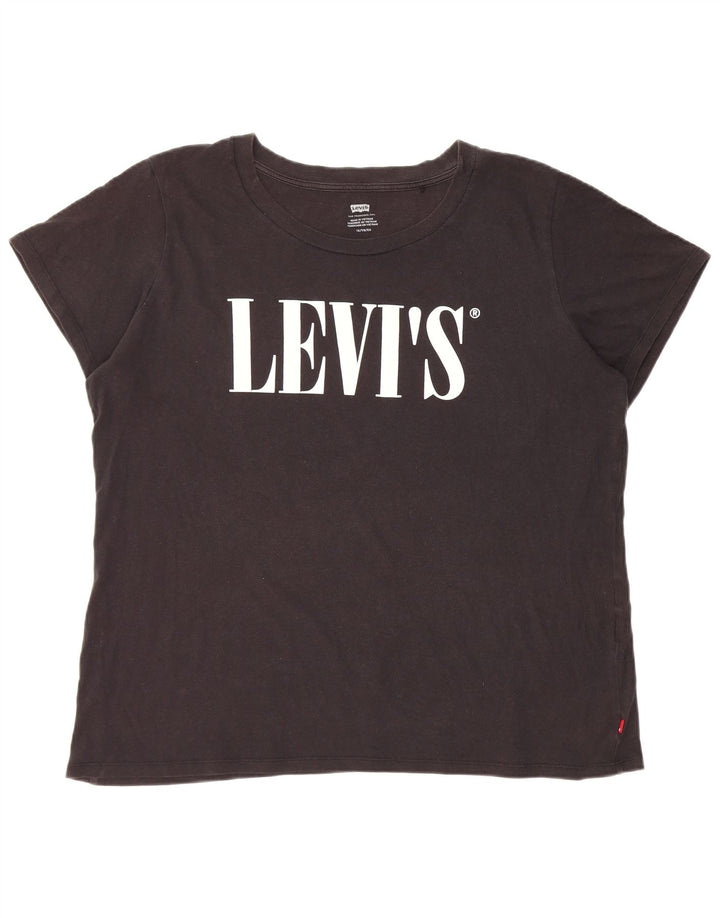 T-shirt grafica da donna Levi's Top UK 18 XL Nera