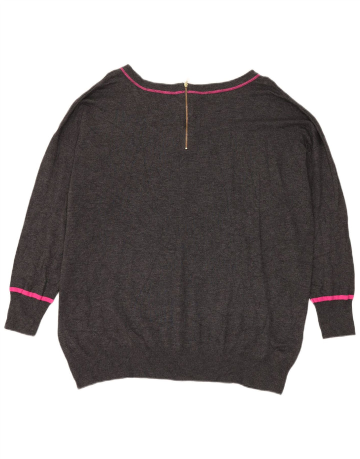 Maglione maglione oversize con scollo a barca da donna Marks & Spencer UK 20 2XL Grigio