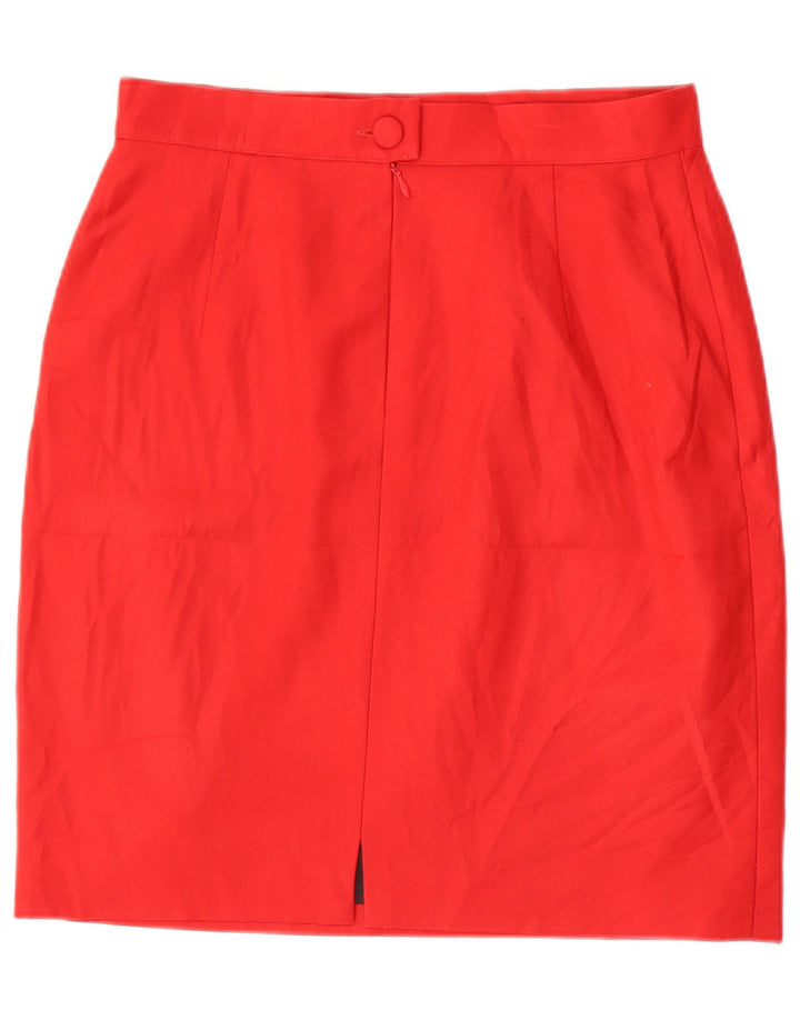 Gonna tubino da donna Santandrea con motivo astratto W30 rosso medio in lana