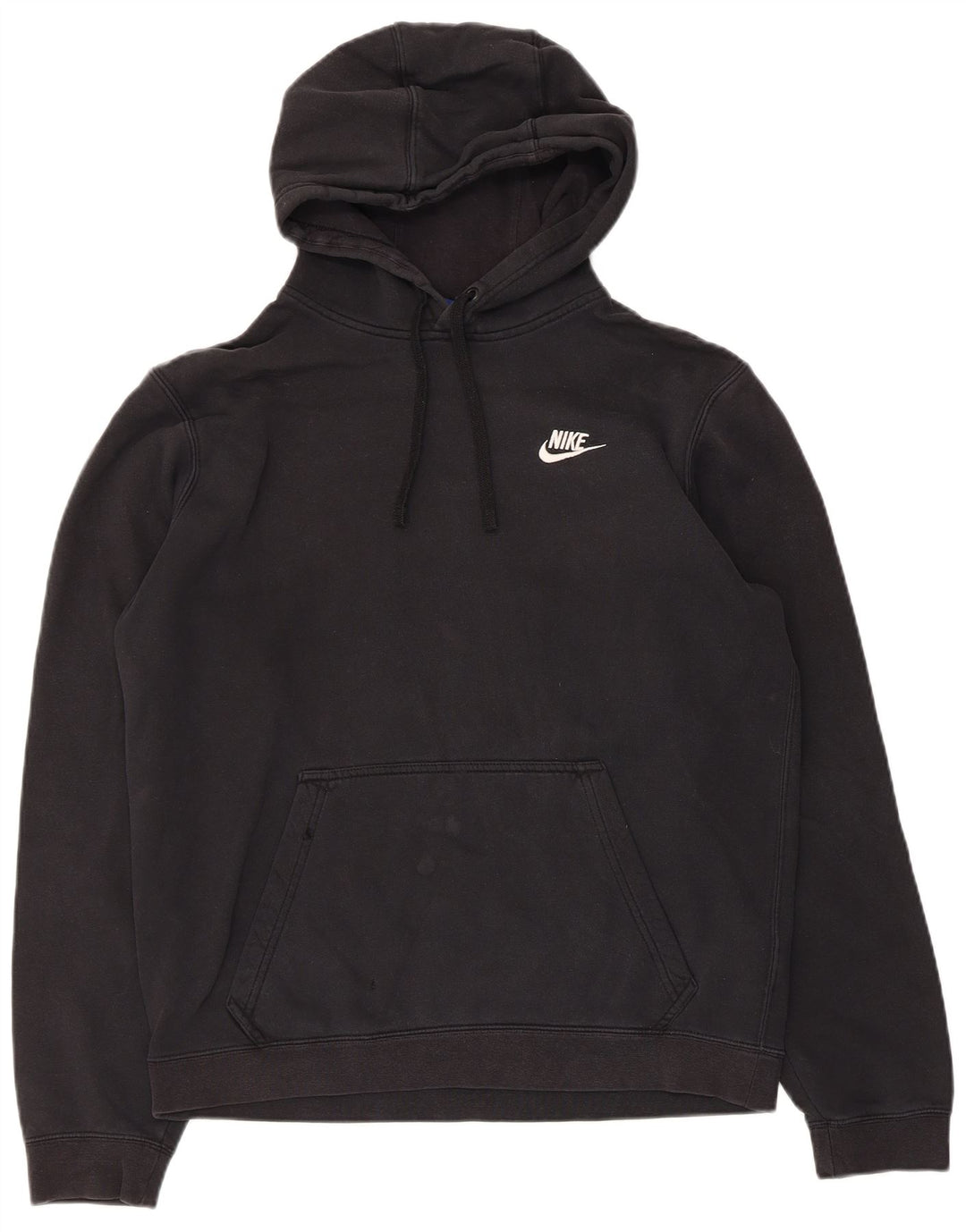Felpa con cappuccio da uomo Nike, cotone medio nero