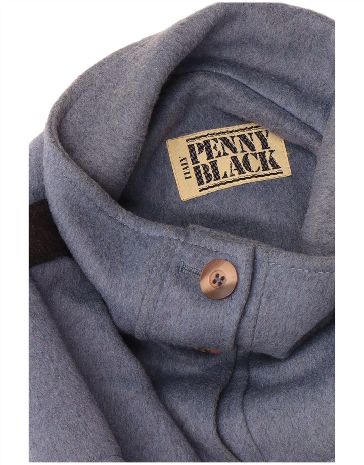PENNY BLACK Womens Overcoat UK 18 XL Blue Colourblock