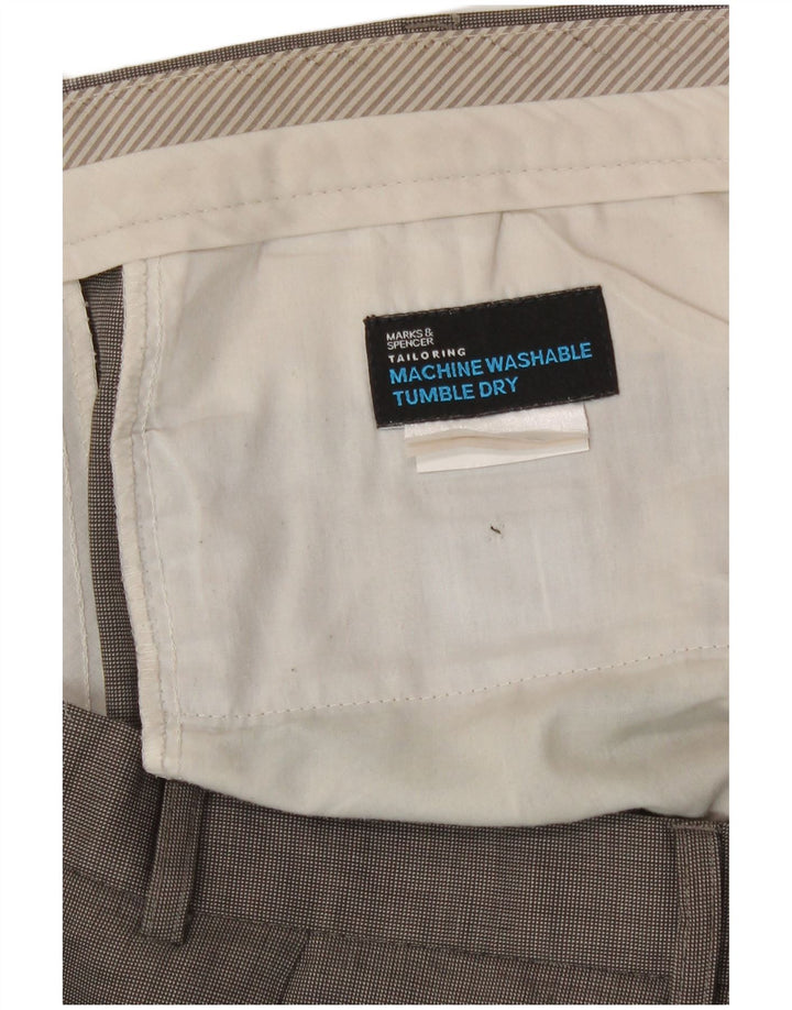 Pantaloni da abito dritti da uomo Marks & Spencer W40 L32 Grigi