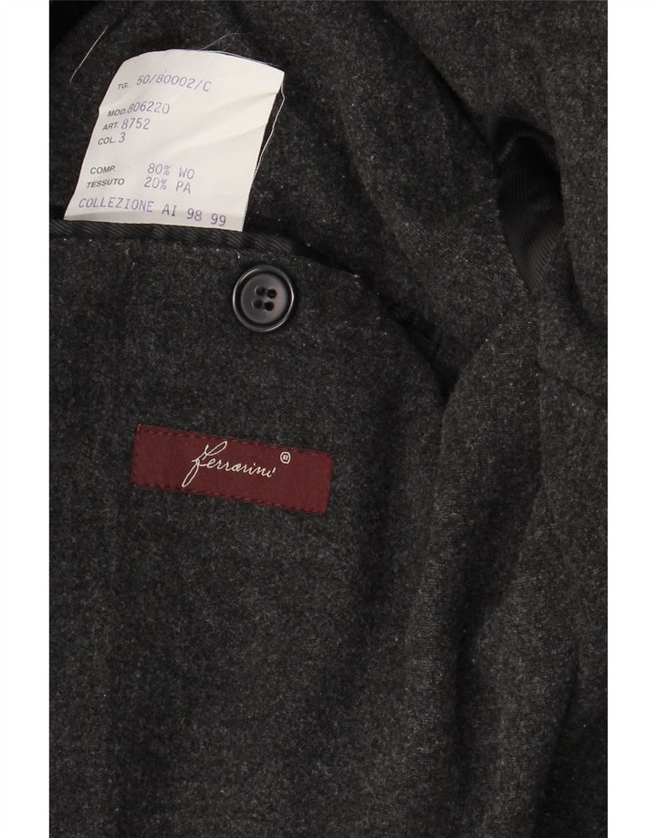 Cappotto doppiopetto da uomo VINTAGE IT 50 Large in lana blu navy