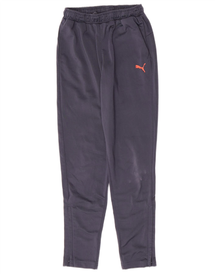 Pantaloni della tuta da ragazzo Puma 11-12 anni in poliestere blu navy