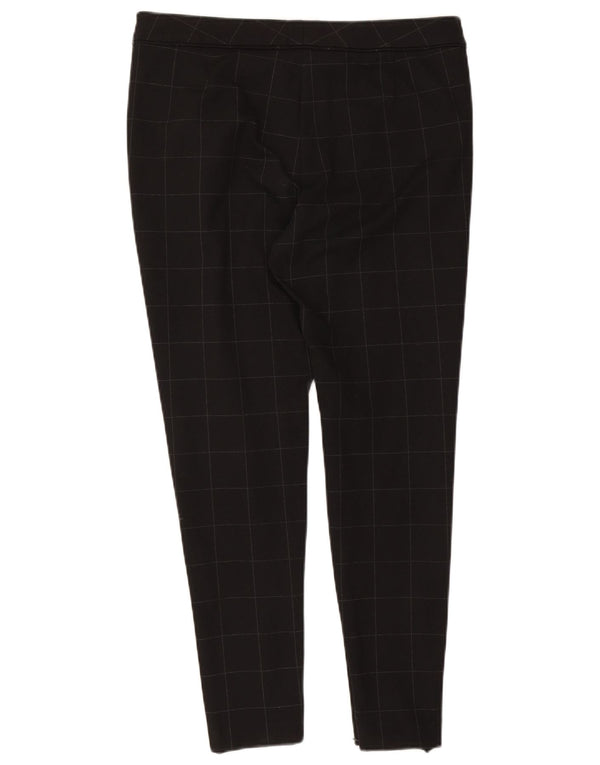 Pantaloni casual slim da donna Marks & Spencer W34 L29 quadri neri
