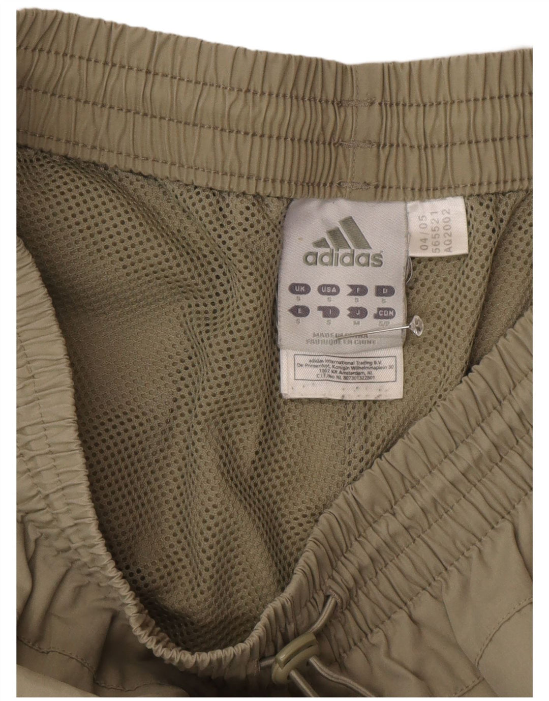 Pantaloni da tuta Adidas Capri da uomo piccoli in poliestere kaki