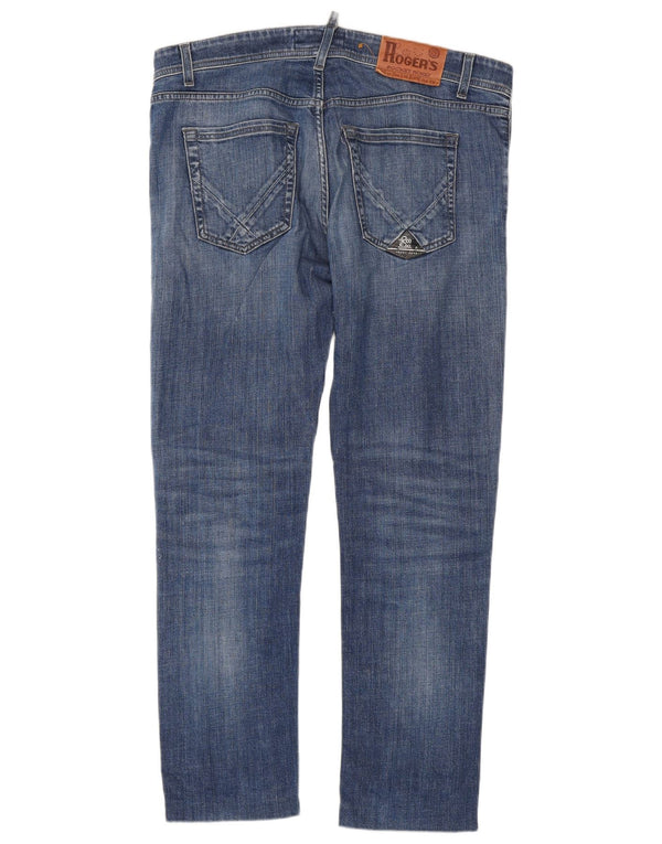 Jeans slim da uomo Roy Rogers W36 L29 cotone blu