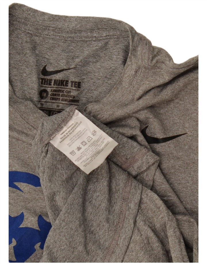 T-shirt grafica da donna Nike Dri Fit Top UK 14 poliestere grigio medio