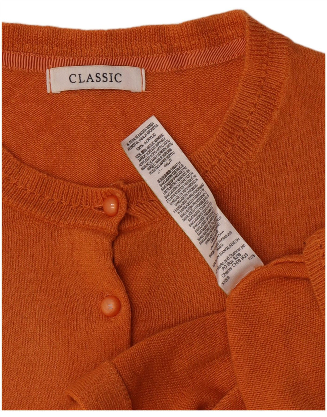 Maglione cardigan oversize da donna Marks & Spencer UK 16 Large Arancione