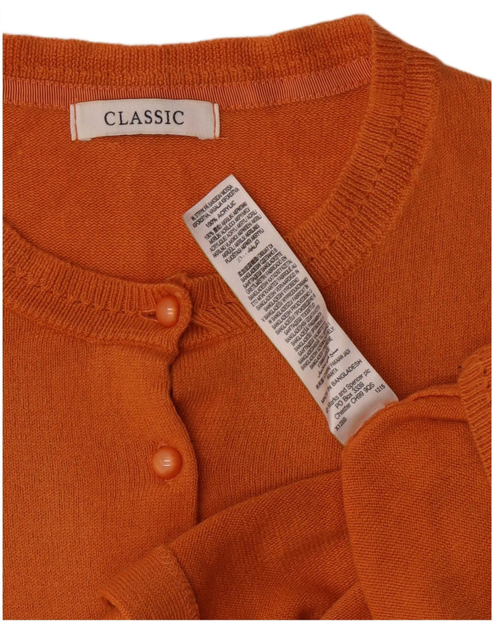 Maglione cardigan oversize da donna Marks & Spencer UK 16 Large Arancione