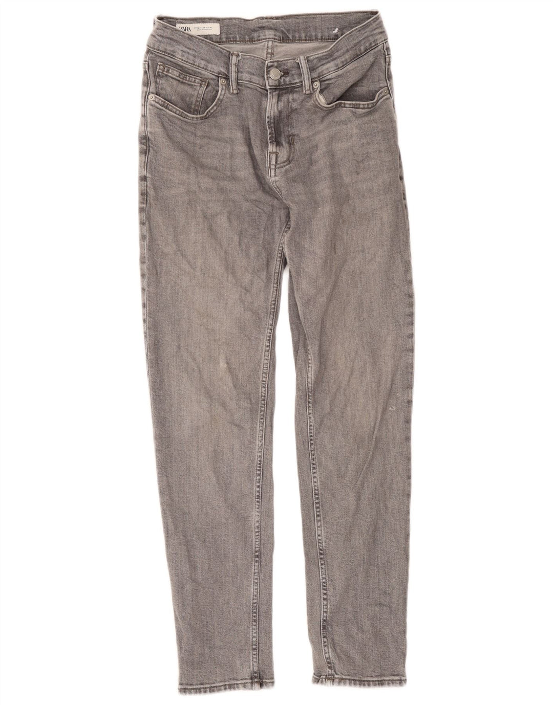 Jeans slim da uomo Zara EU 38 Small W30 L29 Cotone grigio