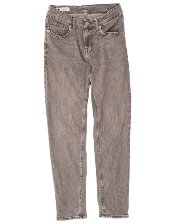Jeans slim da uomo Zara EU 38 Small W30 L29 Cotone grigio