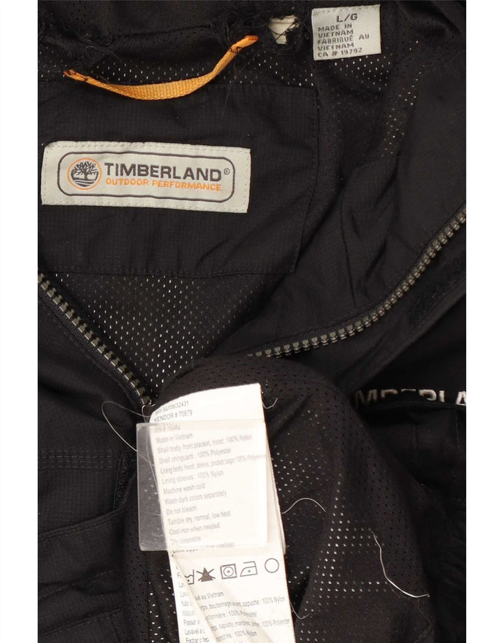 Giacca antipioggia con cappuccio da uomo Timberland UK 40 Large nylon nero