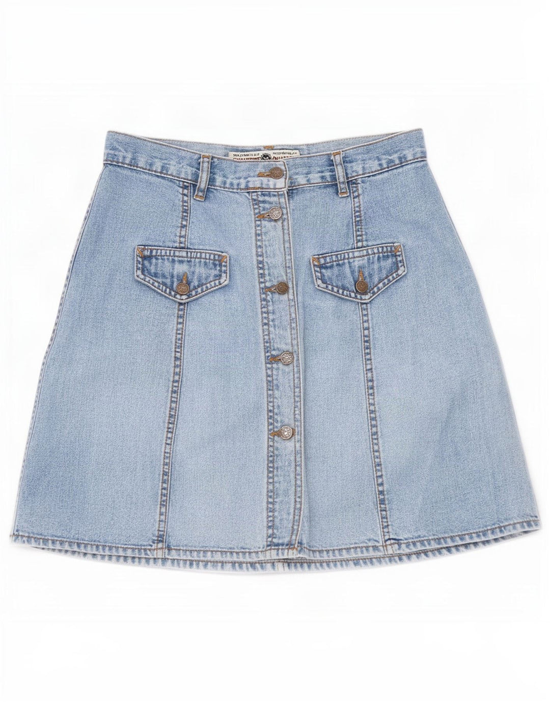 Gonna di jeans vintage da donna W28 blu medio